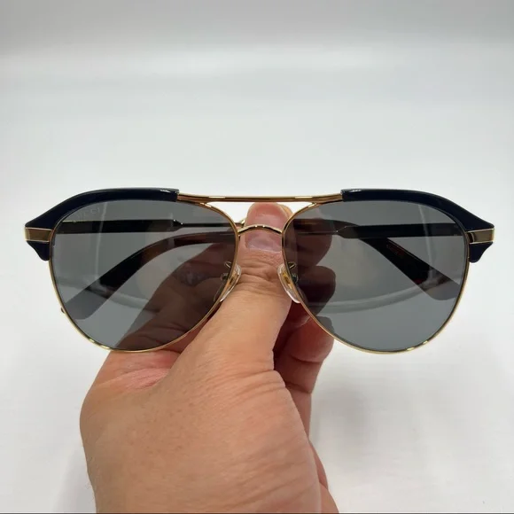 Gucci 60mm Sunglasses New Authentic Unisex Aviator Sunglasses